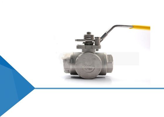 Jalur Pipa Gas 1 `` Port 3 Way Hydraulic Actuated Ball Valve