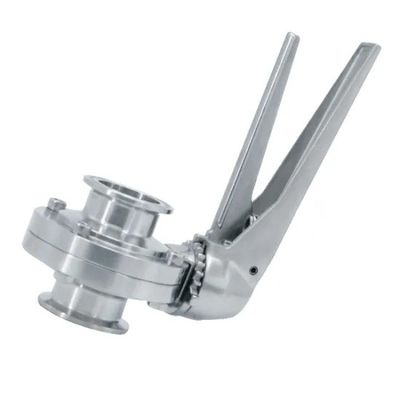 Harga bagus Sanitary SS 316L DN250 Tri Clamp Hygienic Butterfly Valve on line