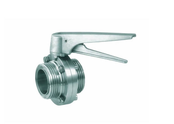 Harga bagus Katup Kupu-kupu Higienis Stainless Steel, Katup Kupu-kupu DN100 Tri Clover on line