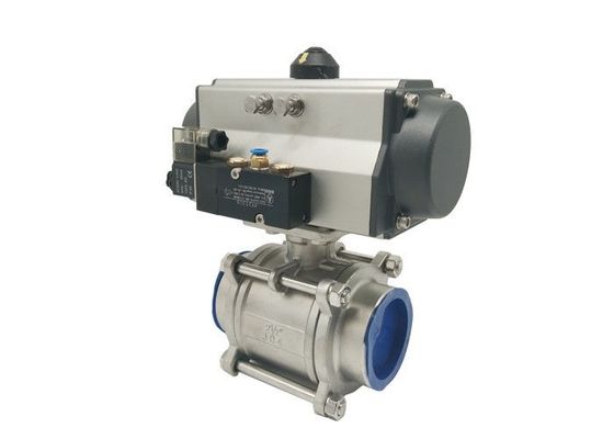 Harga bagus PTFE Seat Rotary 1000WOG Actuator Pneumatic Valve on line