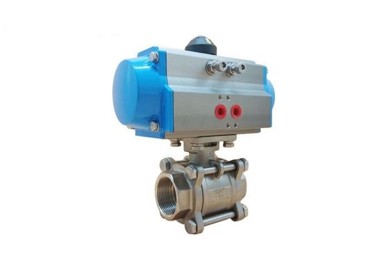 Harga bagus 3PC 1000WOG BSPT Pneumatic Actuated Ball Valve on line